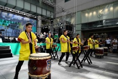 Alunos da escola Mundo de Alegria fizeram um show de Taiko. Foto: ©Alex Santos/Record TV Japan