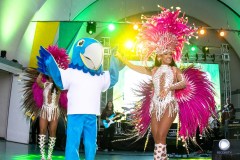 Mascote da comunidade brasileira, o Jujuba foi lançado no Festival Brasil 2022/Brazilian Day Tokyo. Foto:©Alex Santos/Record TV Japan