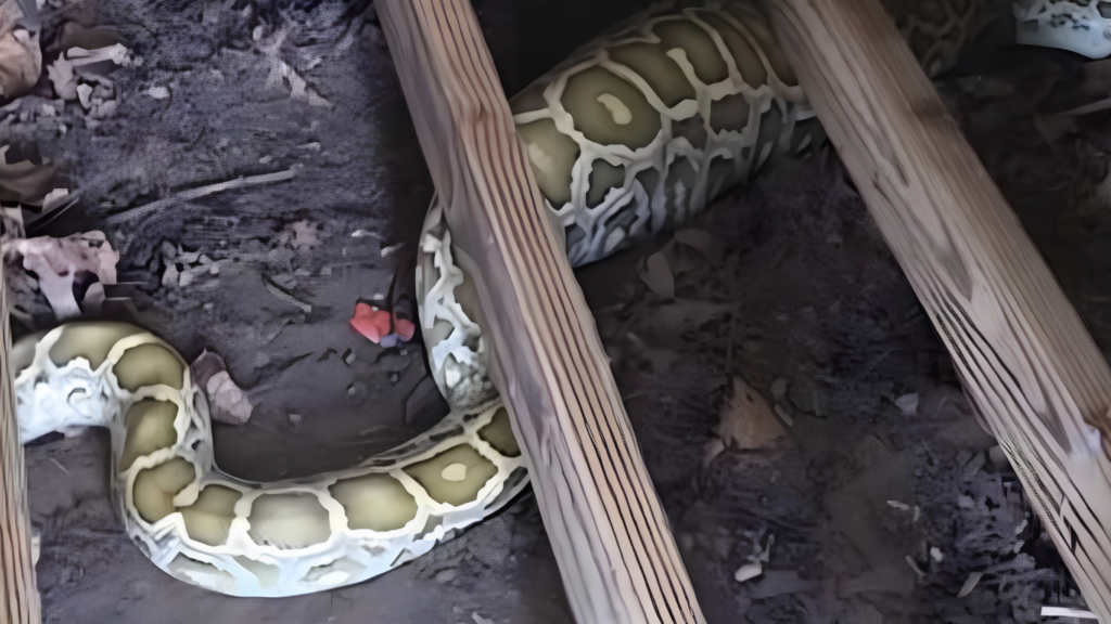 Píton de 2,4 metros é encontrada em quintal após comer gambá nos EUA